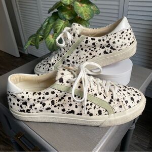 Madewell Sidewalk Low-Top Sneakers in Spatter-Painted Calf Hair